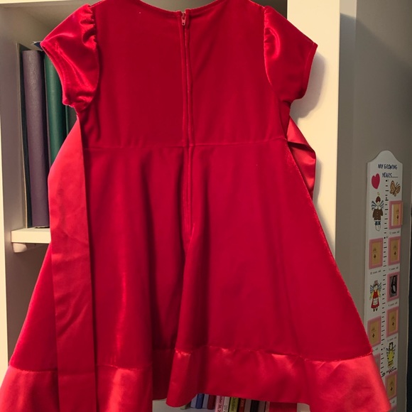 Rare Editions Wine Colored Velvet/Satin Dress - Picture 4 of 5